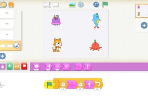 Scratch -  showing and hiding characters